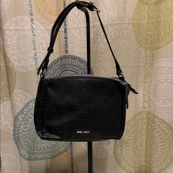 Nine West Handbags - Nine West Black Embossed Shoulder Bag